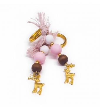 Μπρελόκ με επίχρυσο ελαφάκι.