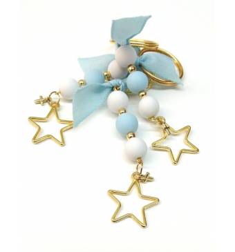 Μπρελόκ επίχρυσο αστεράκι με επίχρυσα στοιχεια.